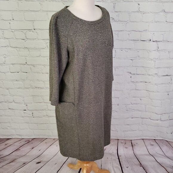 MANGO VIOLETA Gray Taupe Tweed Dress M - Picture 2 of 7